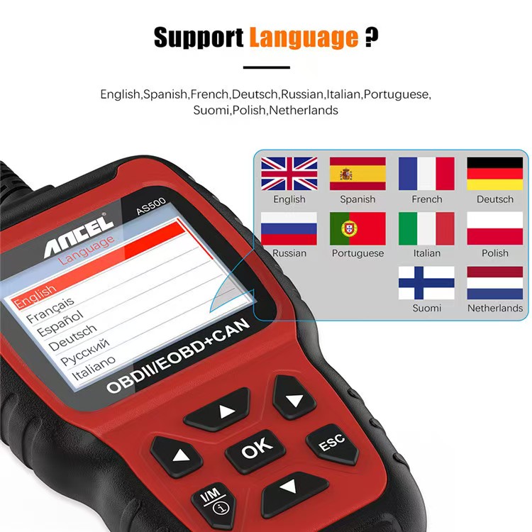 Semua fungsi OBDII, Multi-baha - Car Diagnostic Tool ulasan dan harga